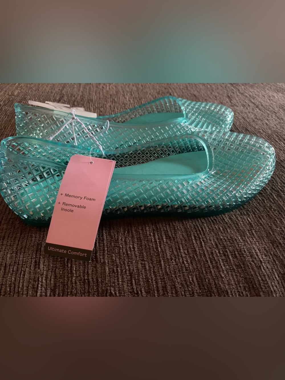 Wild Fable Women's Aqua Jelly Ballet Flats - Picture 6 of 6